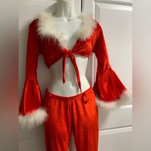 Sexy Santa, 2 piece, crop top and pants, Leg Avenue, S/M,  selling AS IS!